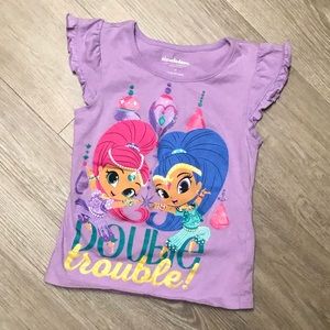 Shimmer Shine Flutter Sleeve Top